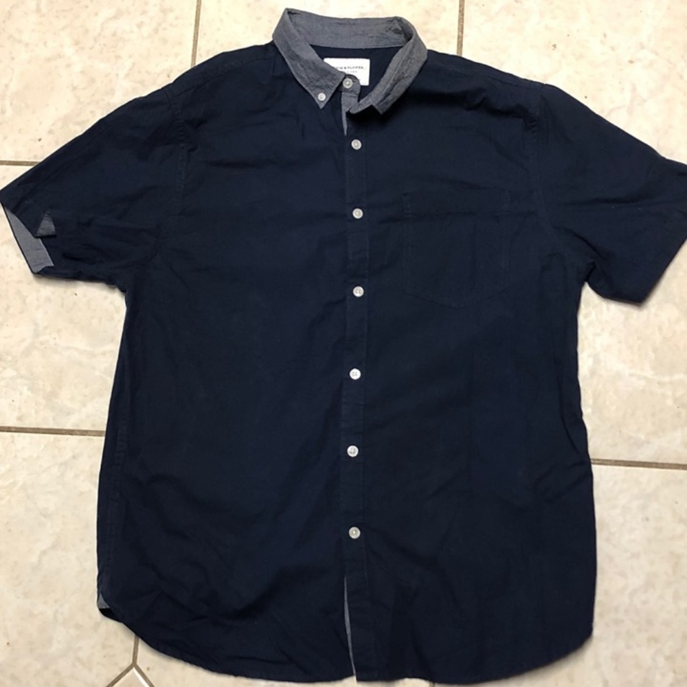 Denim & Flower Men's Short Sleeved Button Up